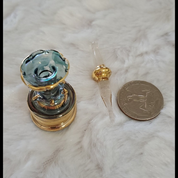 2 empty perfume bottle Evening in Paris Egyptian style decor collectible vintage - Picture 3 of 5